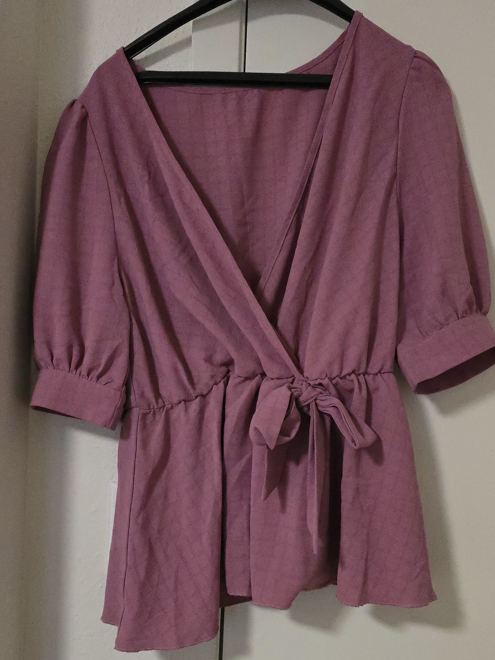 Women's Peplum V-neck with Half Sleeve Blouse Size XXL